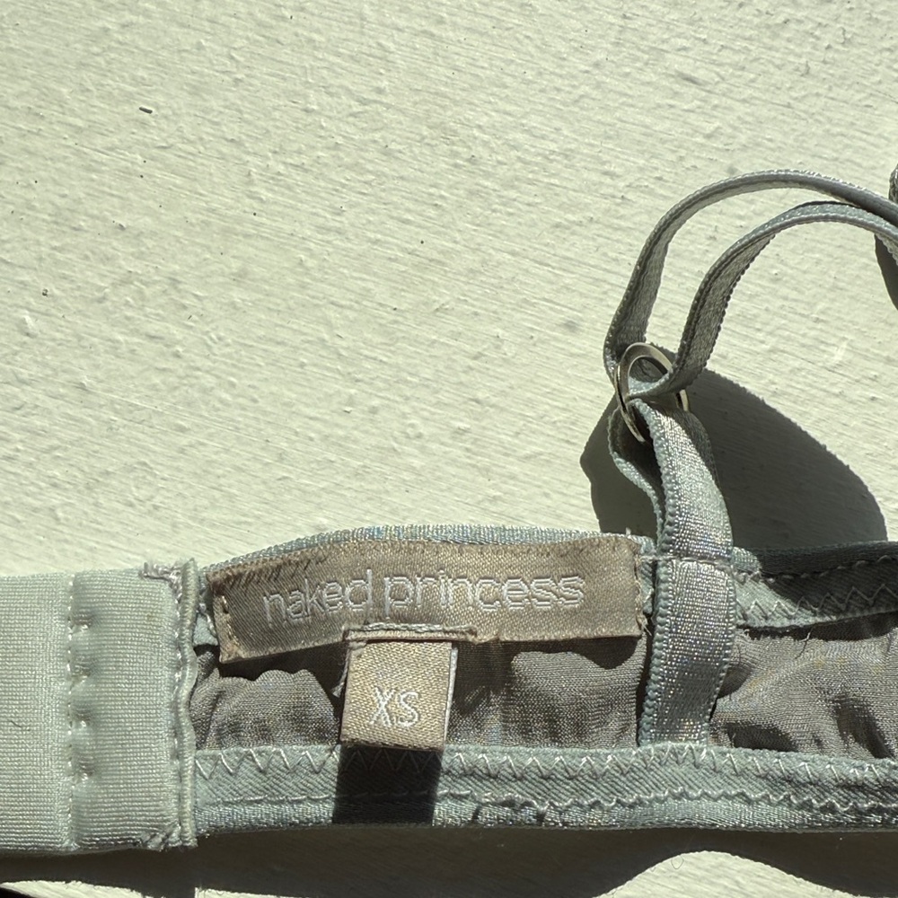 Naked Princess Elegant Gray Lace Bralette - Picture 3 of 3